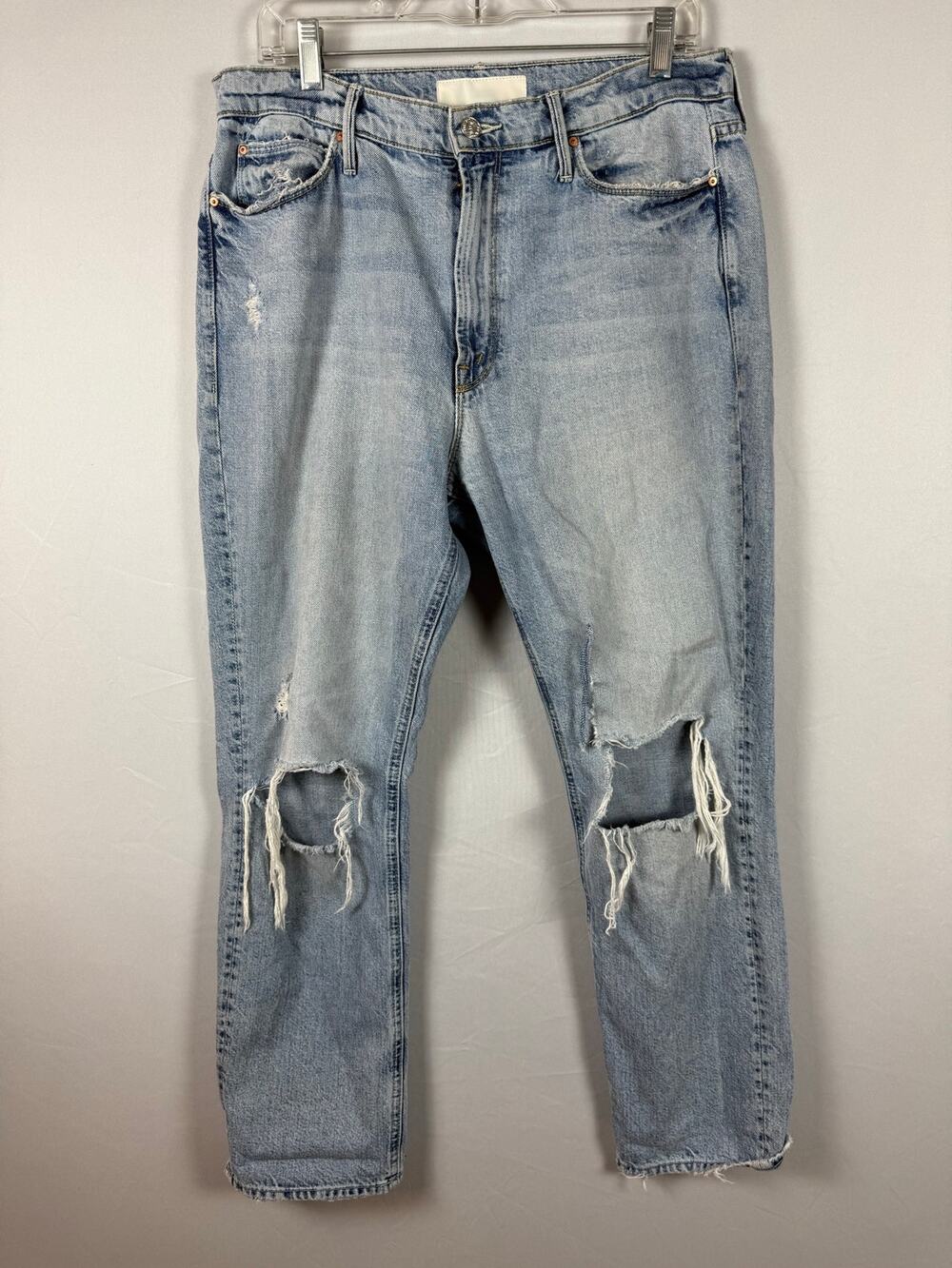 MOTHER Superior The Dazzler Ankle Lost It Distressed Jeans Size 31